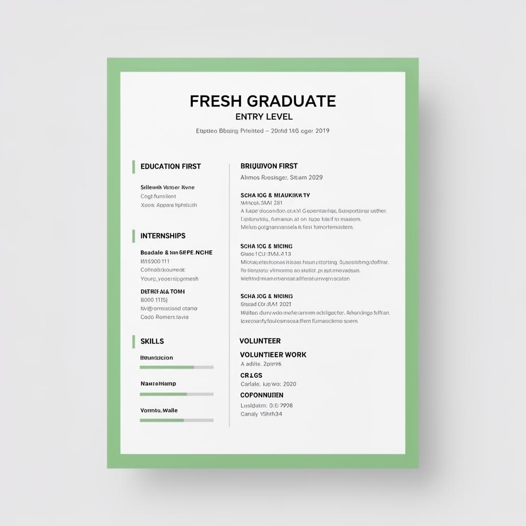 Fresh Graduate CV - Free professional CV template for education professionals.