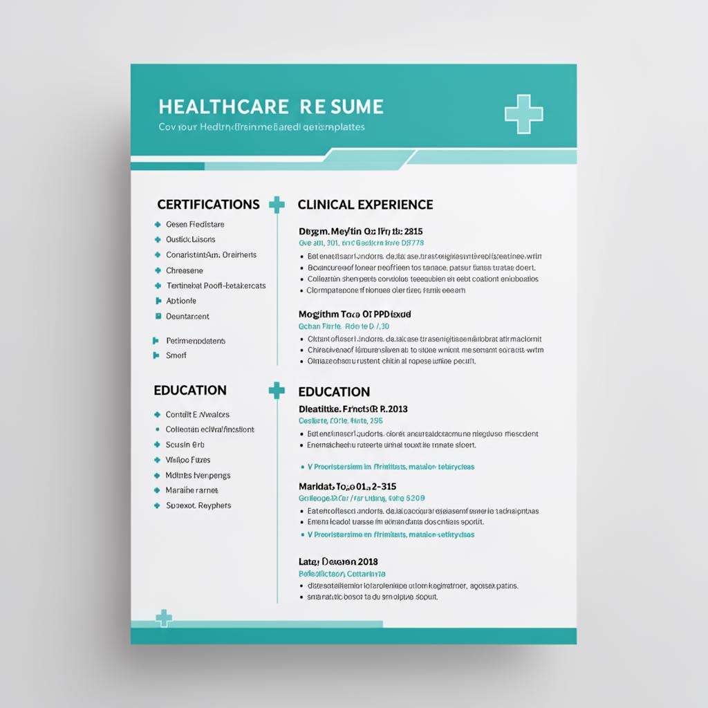 Healthcare Professional CV - Free professional CV template for healthcare professionals.